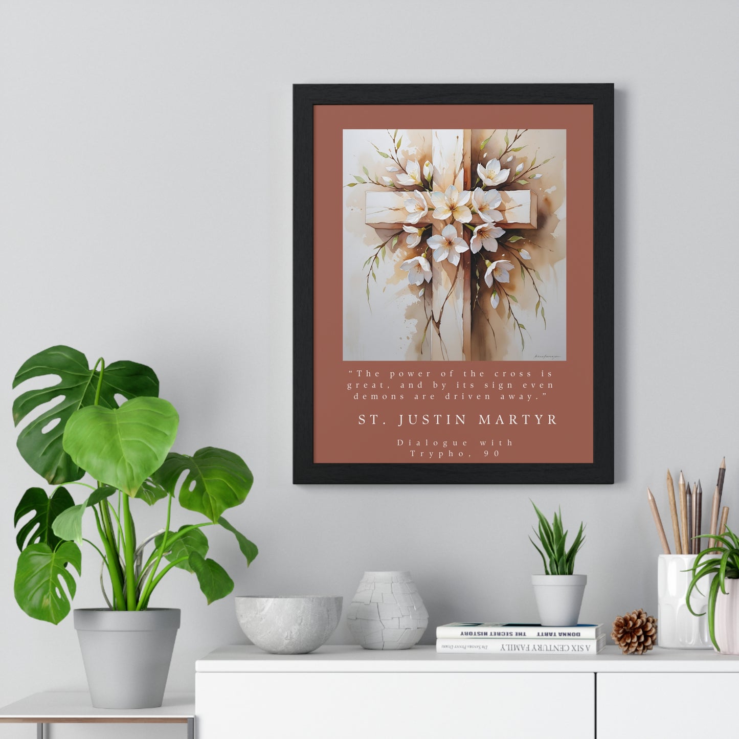 St. Justin Martyr Vertical Framed Poster