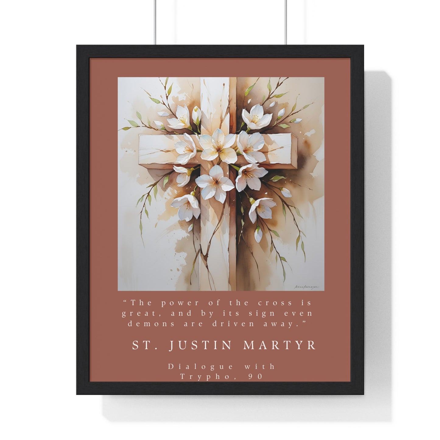 St. Justin Martyr Vertical Framed Poster