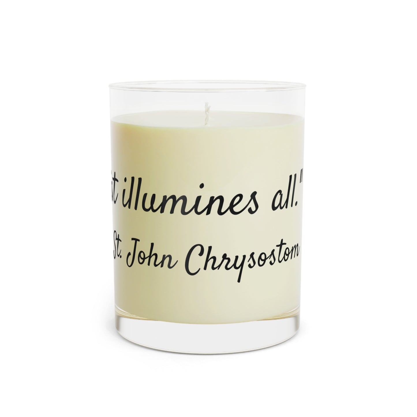 The Light of Christ Illuminates All - St. John Chrysostom - Scented Candle - Full Glass, 11oz