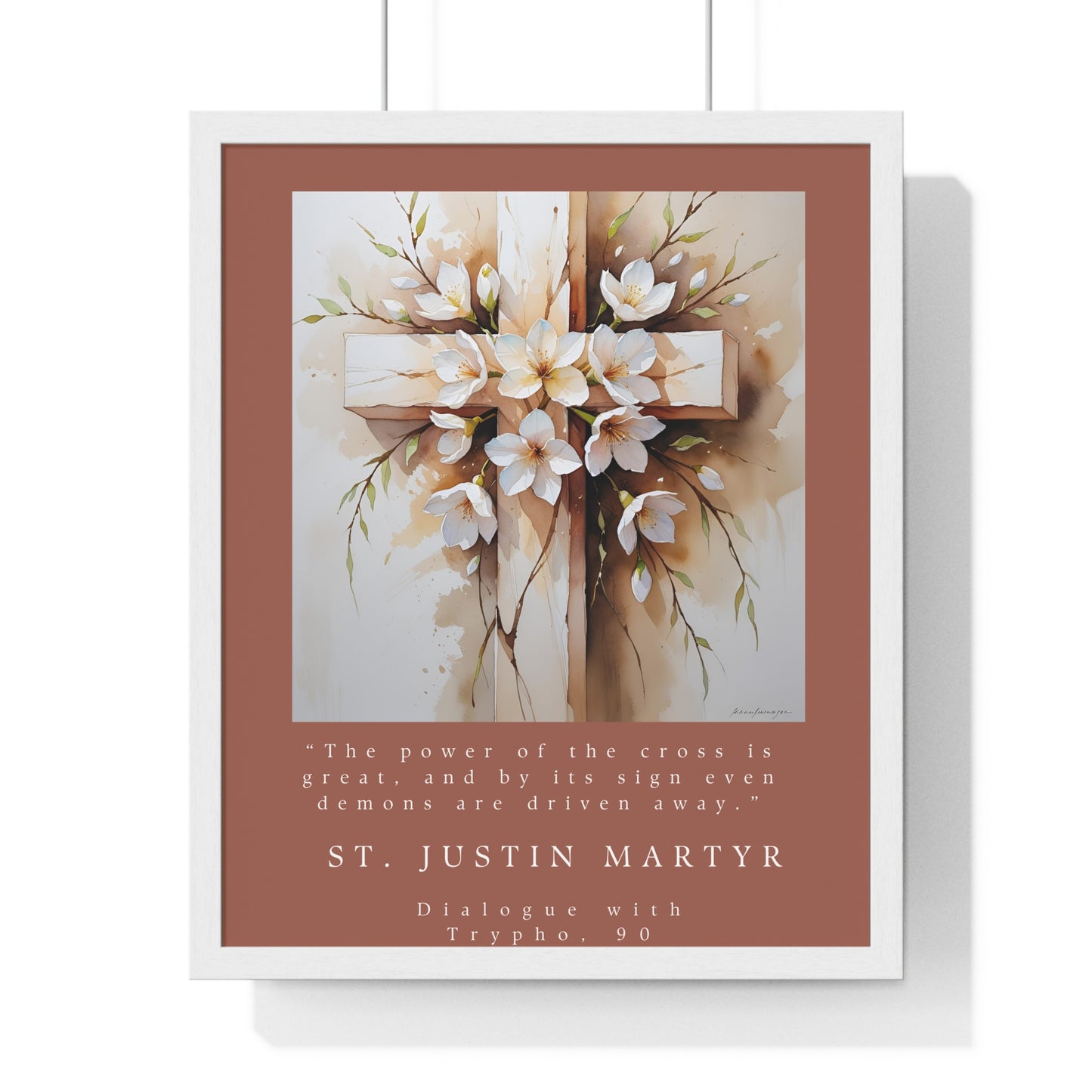 St. Justin Martyr Vertical Framed Poster