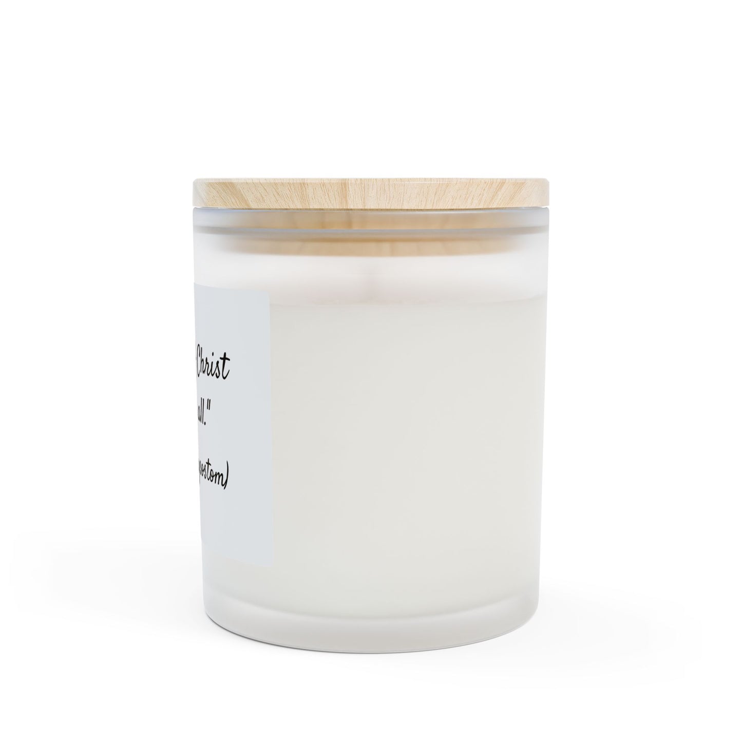 The Light of Christ Illuminates All - St. John Chrysostom - Frosted Glass Candle, 11oz