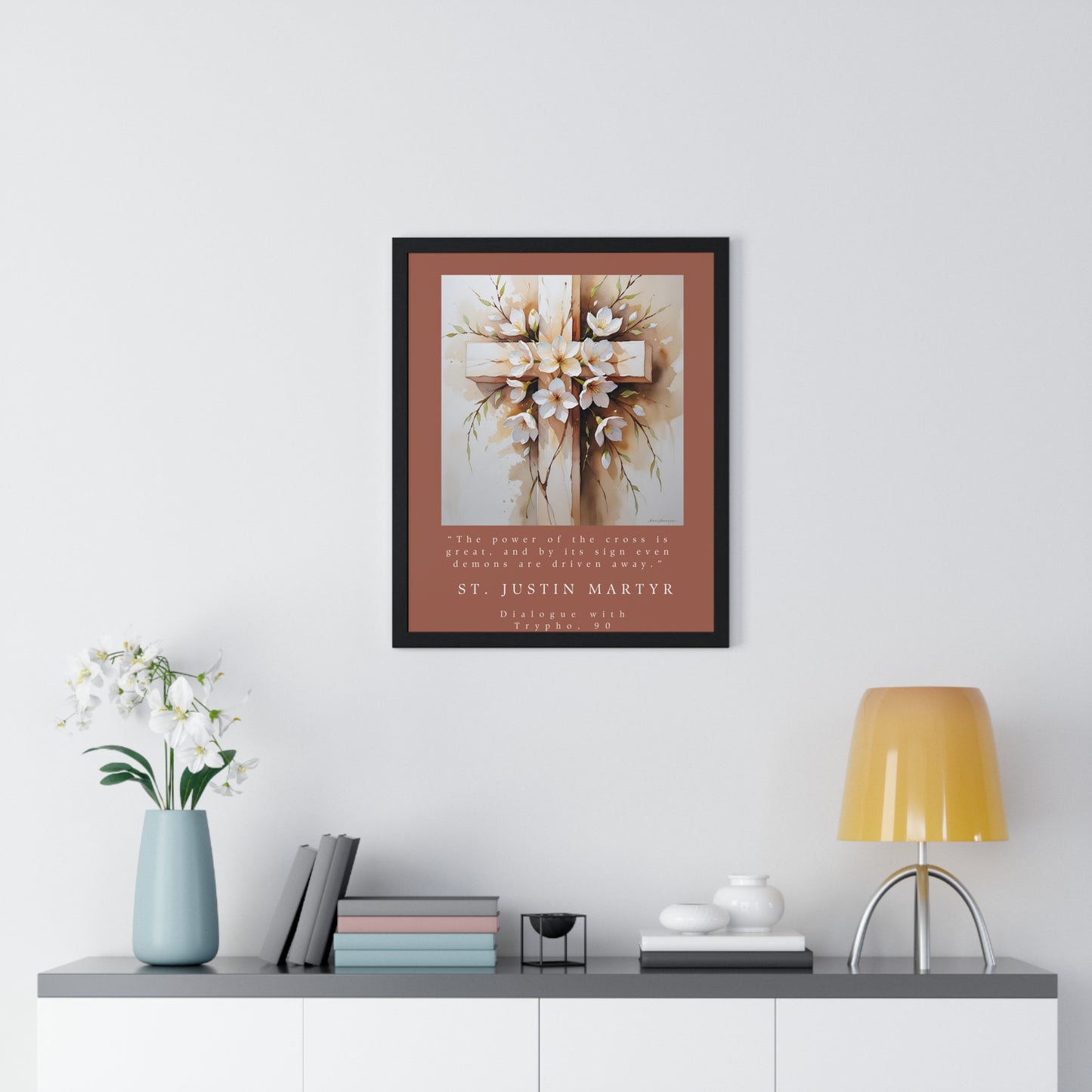 St. Justin Martyr Vertical Framed Poster