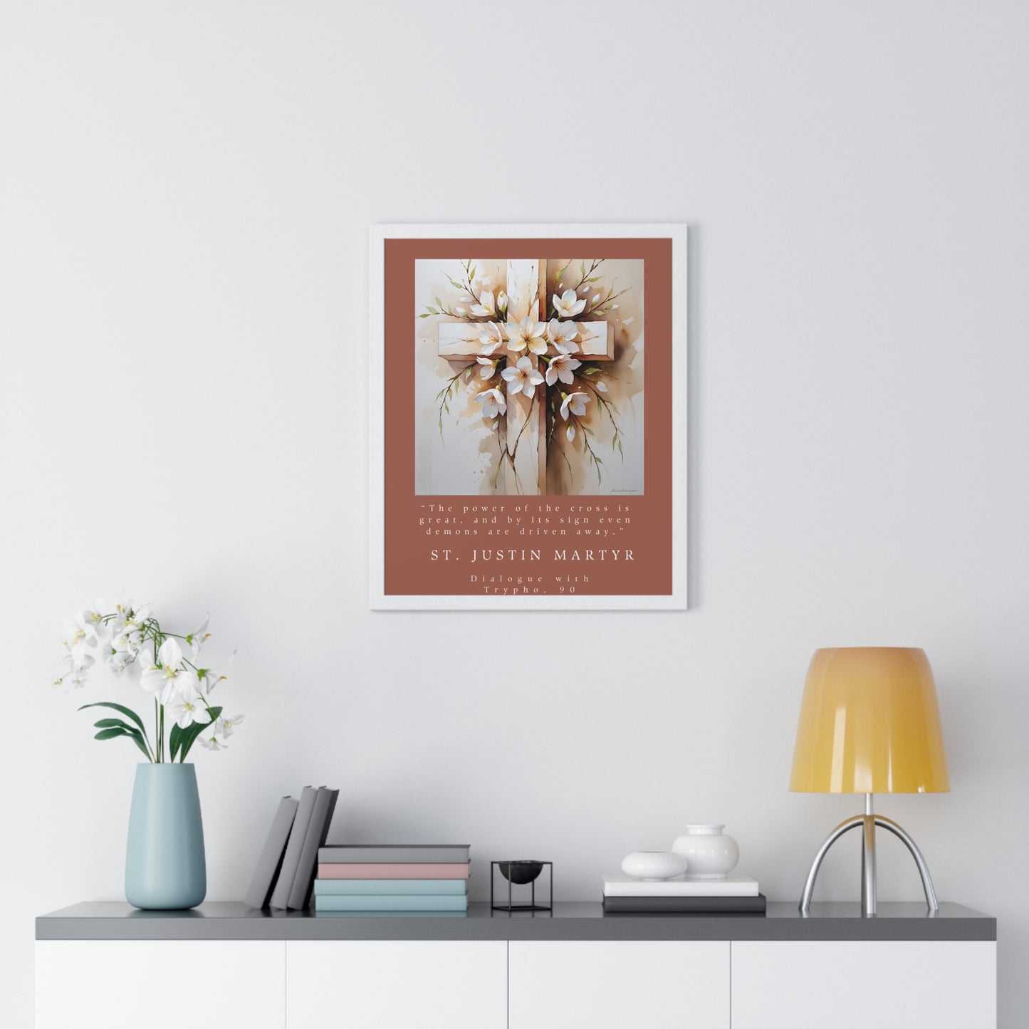 St. Justin Martyr Vertical Framed Poster
