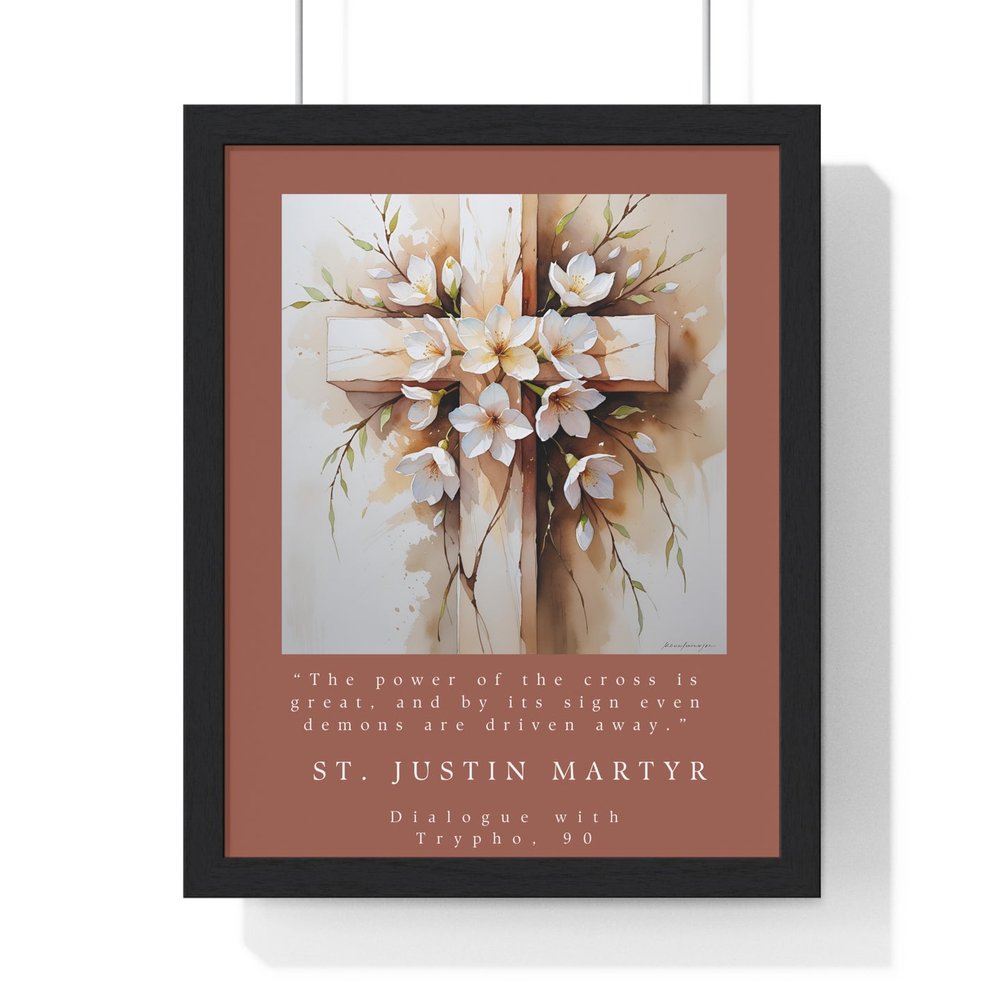 St. Justin Martyr Vertical Framed Poster