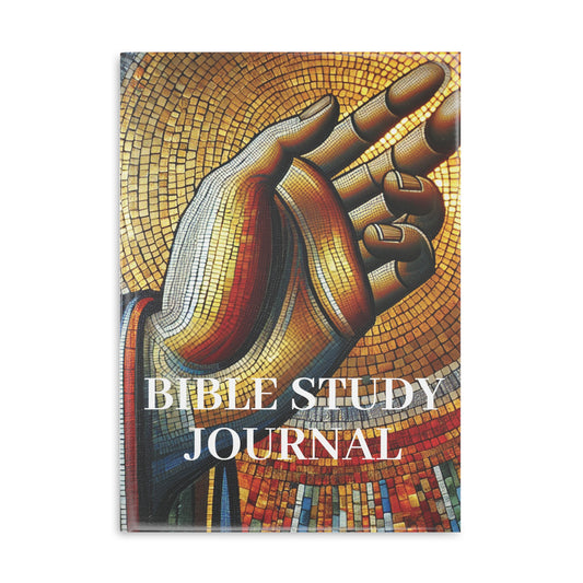 Bible Study Journal - Hand Mosaic - Hardcover Notebook with Puffy Covers
