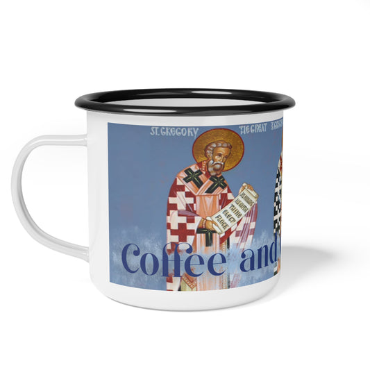 Coffee and Cappadocians - Enamel Camp Cup