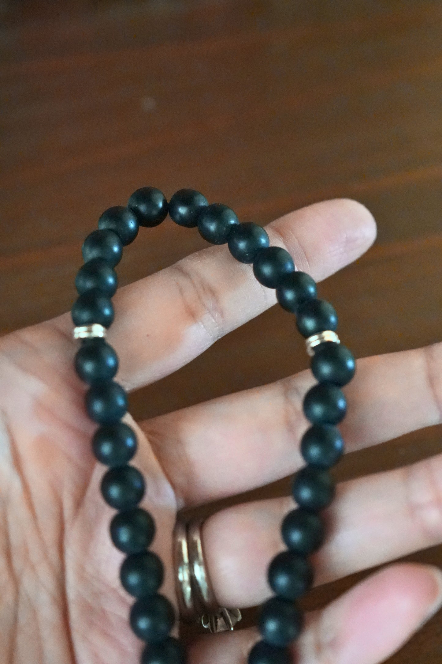 Orthodox Black Onyx Prayer Beads with Ornate Cross – 33 Beads – Handmade Assembly