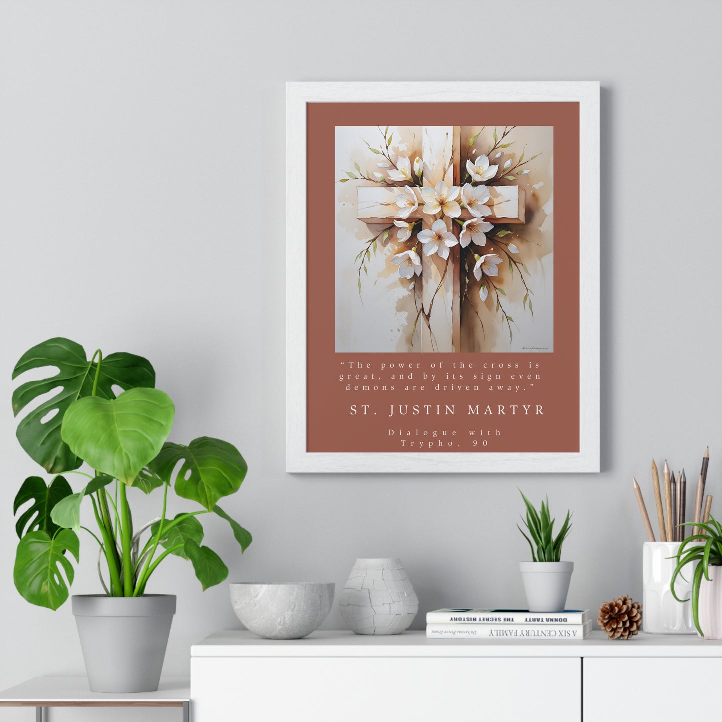 St. Justin Martyr Vertical Framed Poster