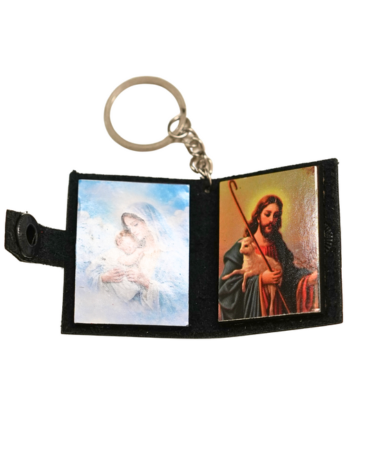 Mini Pocket Icon Keychain – Christ & Theotokos