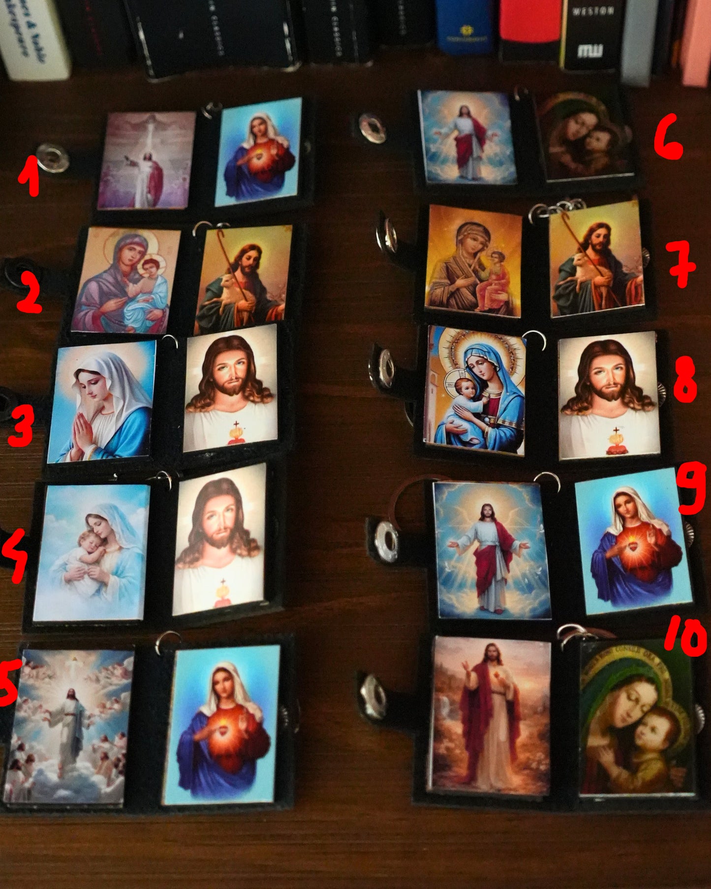 Mini Pocket Icon Keychain – Christ & Theotokos